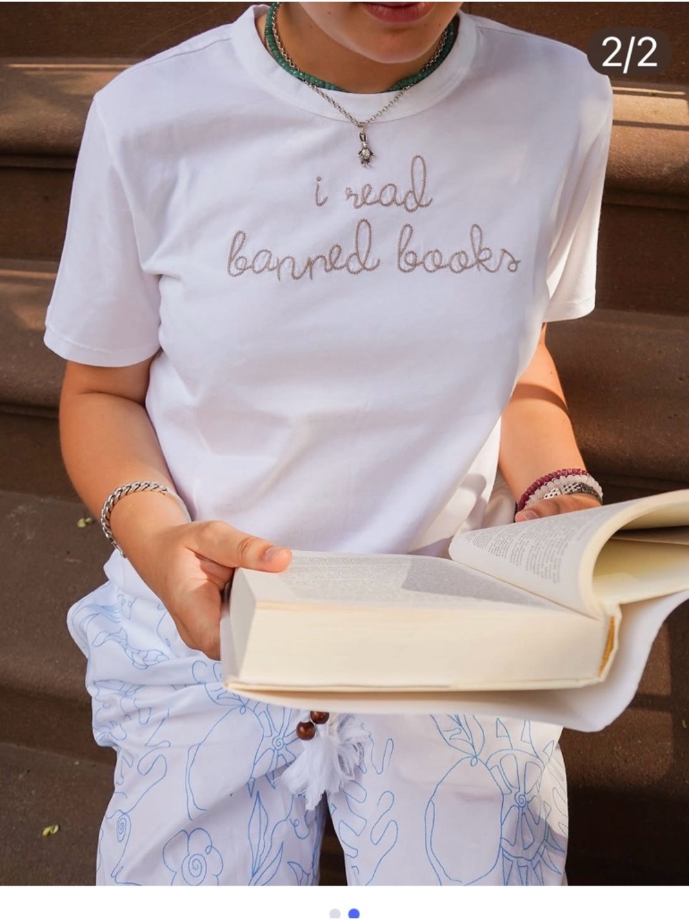 Lingua Franca “I Read Banned Books” Tee – Size S